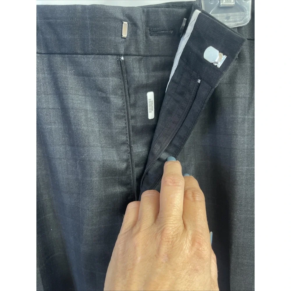 Banana Republic Men's Dress Pant Dark Gray Design SZ 36/34‎ Pockets Zip Up